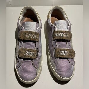 GOLDEN GOOSE kids old school metalic Snearkers sz 32 made in italy